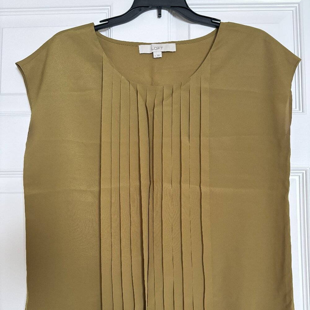 Loft Olive green top Size S